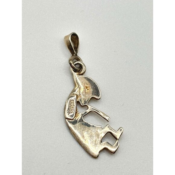 Sterling Silver Kokopelli Pendant Charm 925 - Picture 2 of 7